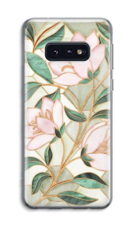 Orange stained glass flower