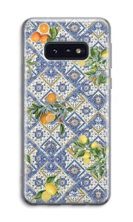 Blue tiles, lemons and oranges - small