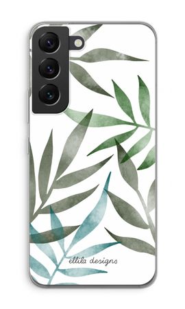 Tropical watercolor leaves