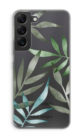 Tropical watercolor leaves