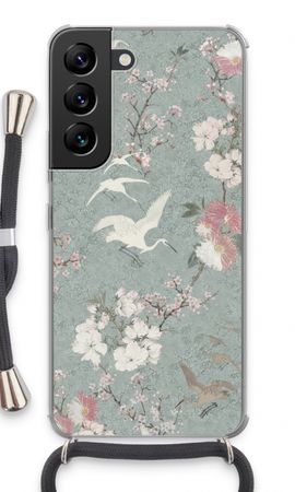 Japanese crane birds blossom