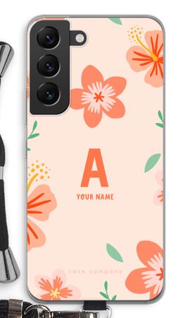 Tropical Pink Flowers Monogram