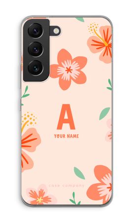 Tropical Pink Flowers Monogram