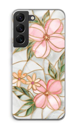 Orangefarbene Glasmalerei-Blume