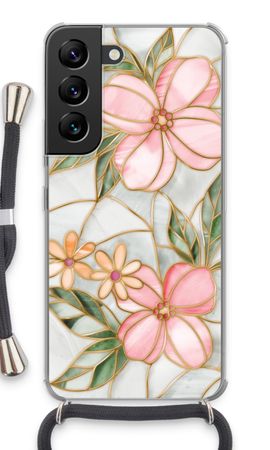 Orange stained glass flower