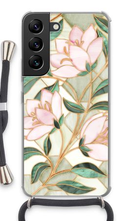 Orange stained glass flower