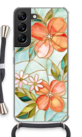 Orange stained glass flower