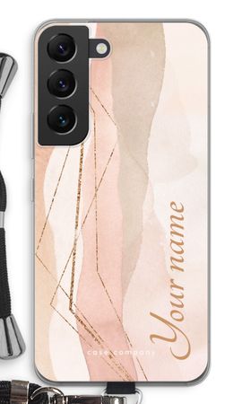 Gold Lines Namecase - Blush