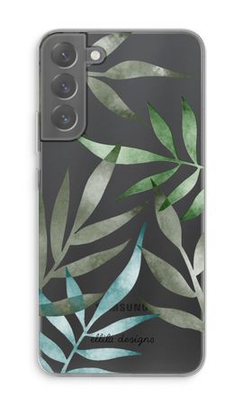 Tropical watercolor leaves