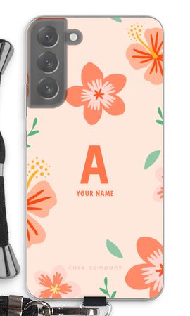 Tropical Pink Flowers Monogram