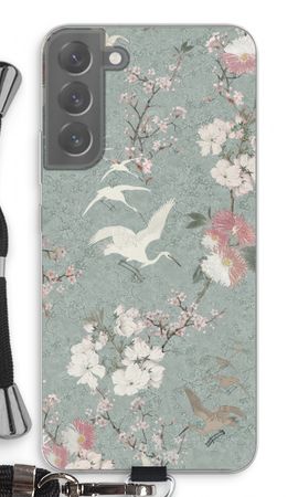 Japanese crane birds blossom