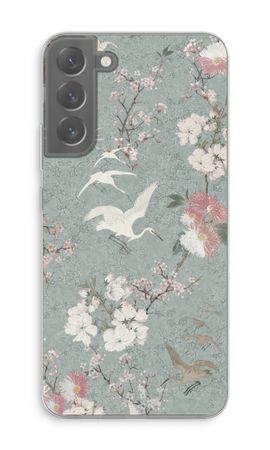 Japanese crane birds blossom