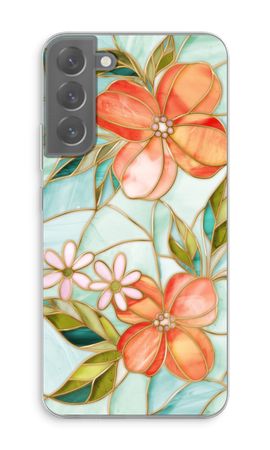 Orange stained glass flower