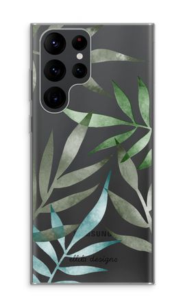 Tropical watercolor leaves