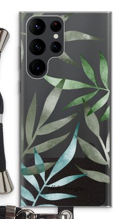 Tropical watercolor leaves