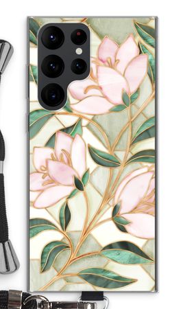 Orange stained glass flower