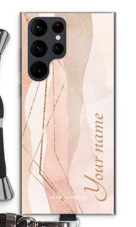 Gold Lines Namecase - Blush