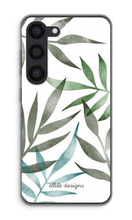 Tropical watercolor leaves