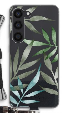 Tropical watercolor leaves