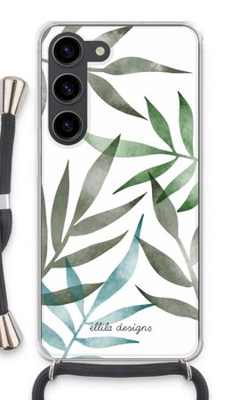 Tropical watercolor leaves