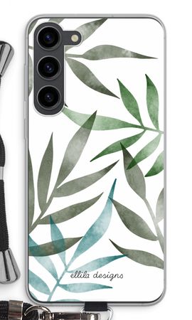 Tropical watercolor leaves