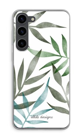 Tropical watercolor leaves