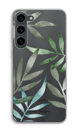 Tropical watercolor leaves