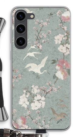 Japanese crane birds blossom