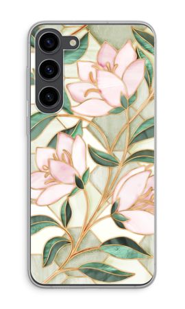 Orange stained glass flower