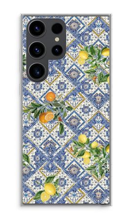 Blue tiles, lemons and oranges - small