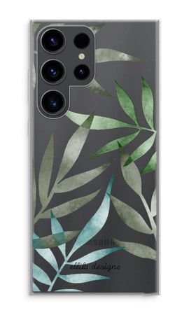 Tropical watercolor leaves