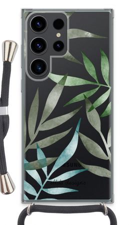 Tropical watercolor leaves