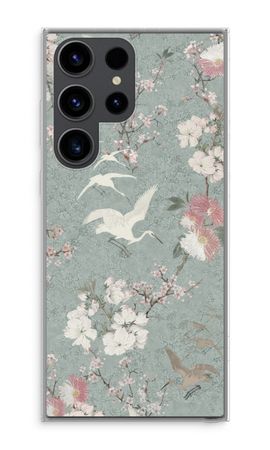 Japanese crane birds blossom