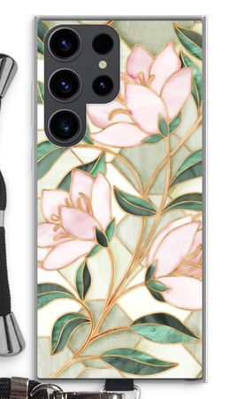 Orange stained glass flower