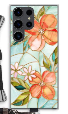 Orange stained glass flower