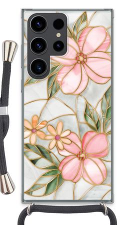 Orange stained glass flower