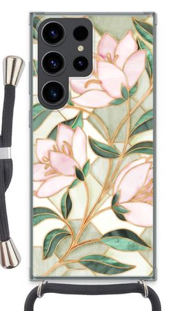 Orange stained glass flower