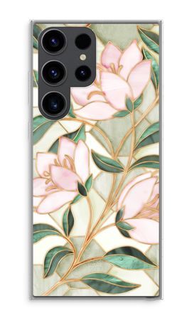 Orange stained glass flower