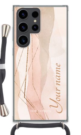 Gold Lines Namecase - Blush