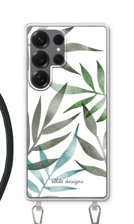 Tropical watercolor leaves