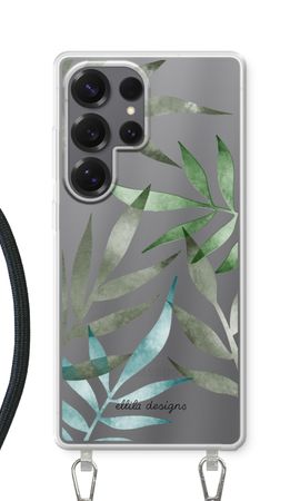 Tropical watercolor leaves