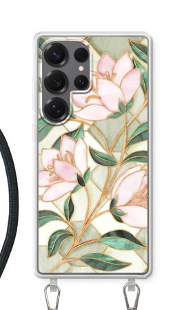 Orange stained glass flower