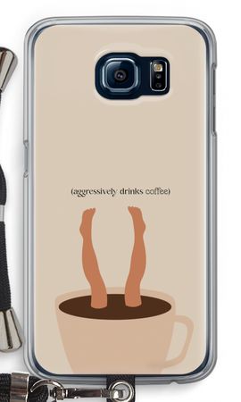 Aggressively drinks coffee