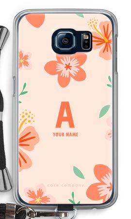 Tropical Pink Flowers Monogram