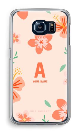 Tropical Pink Flowers Monogram