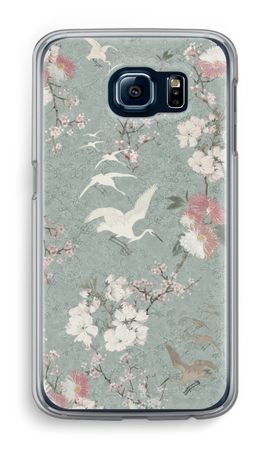 Japanese crane birds blossom
