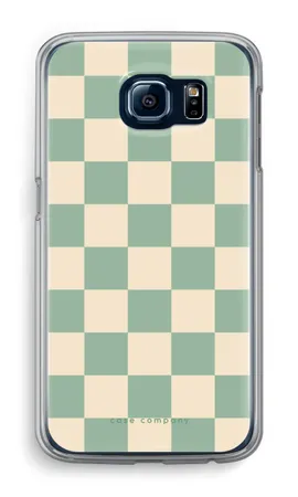 Checkered Mint, Samsung Galaxy S6 soft hoesje