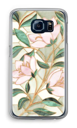 Orange stained glass flower