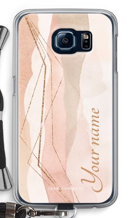 Gold Lines Namecase - Blush