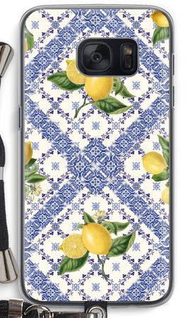 Blue tiles and lemons